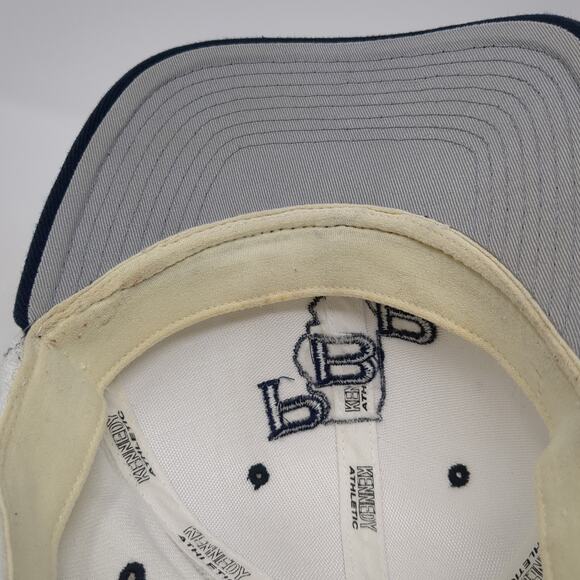 PBR Fitted Hat White Medium Embroidered Colorblock Kennedy Athletic - Picture 8 of 9